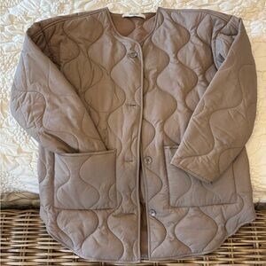Smash + Tess Quilted Brown Puffer Jacket